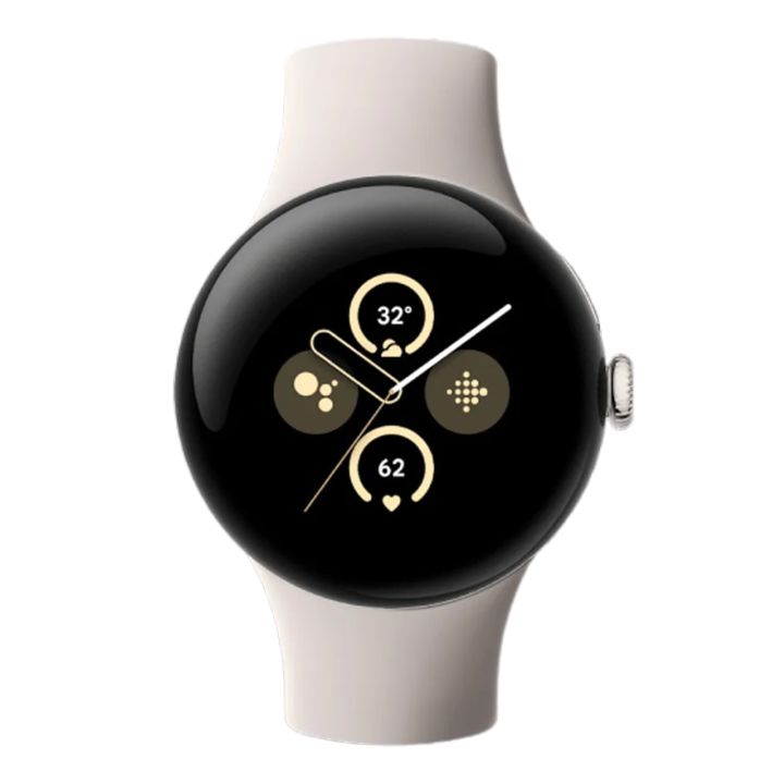 Смарт-годинник Google Pixel Watch 2 Polished Silver Aluminum Case/Porcelain Active Band