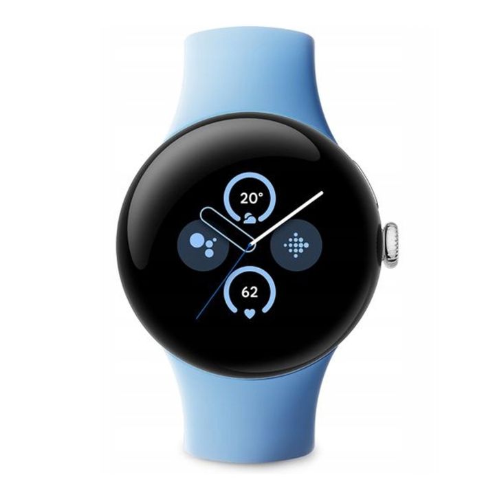 Купити Смарт-годинник Google Pixel Watch 2 Polished Silver Aluminum Case/Bay Active Band за вигідною ціною. Популярні Годинники 