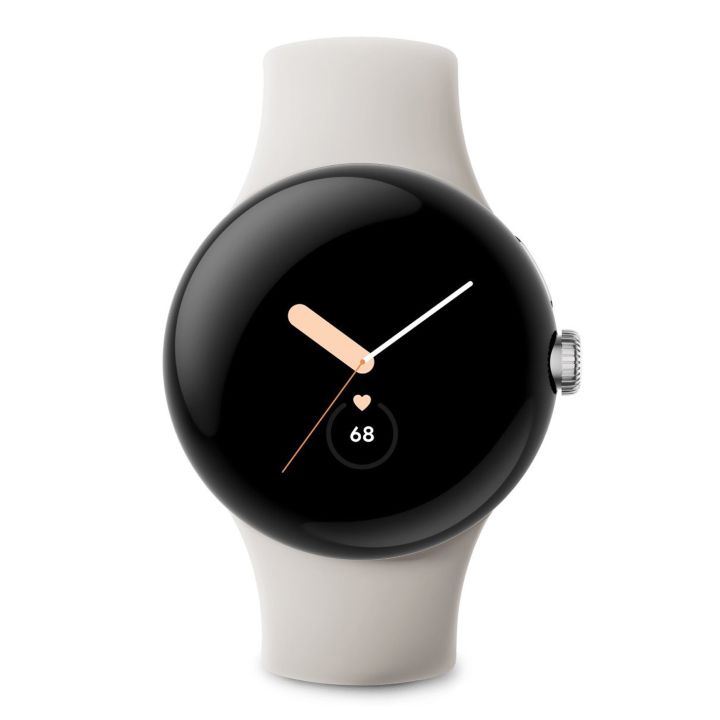Смарт-годинник Google Pixel Watch Polished Silver Case/Chalk Active Band