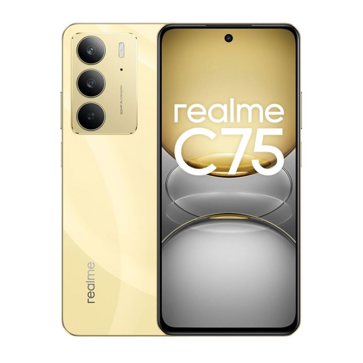Купити Смартфон Realme C75 8/128Gb Lightning Gold за вигідною ціною. Популярні Смартфони Realme у mBrand 